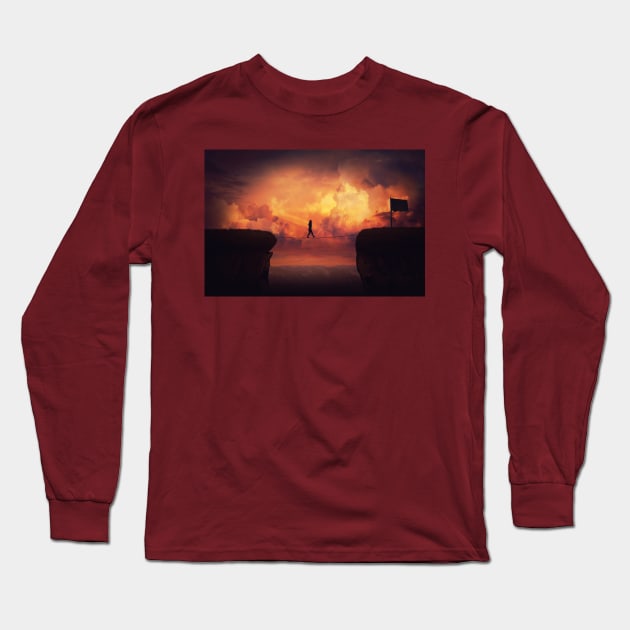 crossing the chasm Long Sleeve T-Shirt by 1STunningArt